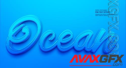 Ocean fully editable premium psd text effect maker