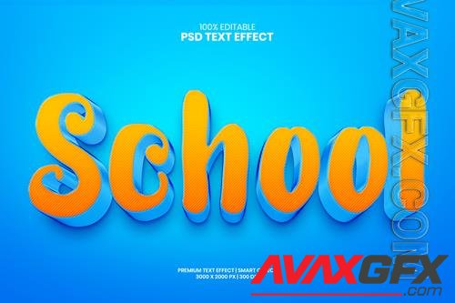 School fully editable premium psd text effect maker