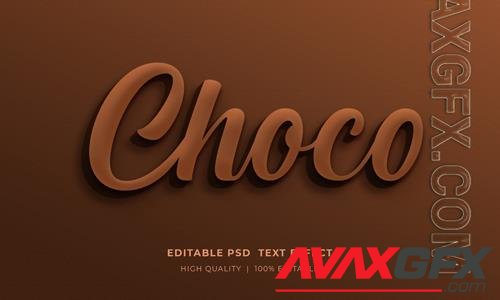 Choco editable text style effect mockup template