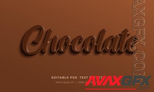 Chocolate editable text style effect mockup template