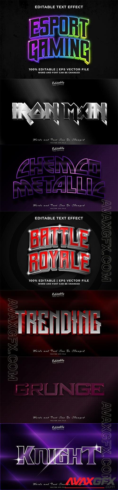 3d editable text style effect vector vol 925