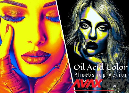 Oil Acid Color Photoshop Action - 6854841