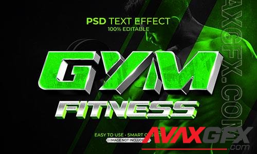 Gym fitness text effect psd