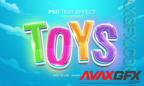 Toys colorful text effect psd