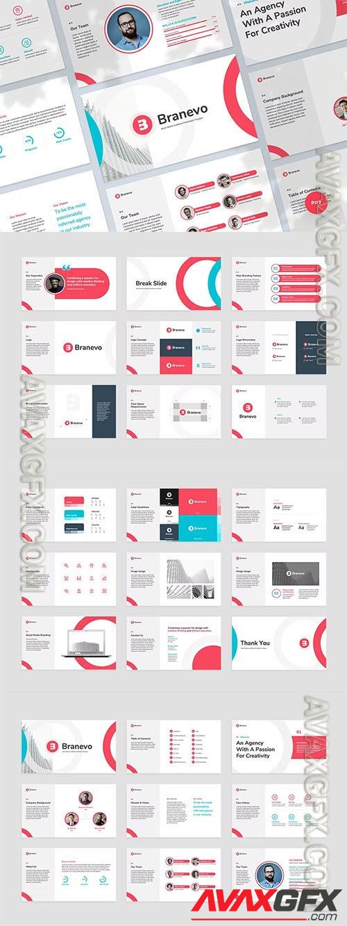 Brand Identity Guidelines Powerpoint, Keynote and Google Slides Templates