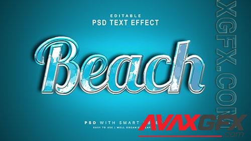 Beach text effect editable text smart object