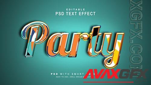 Party text effect editable text smart object