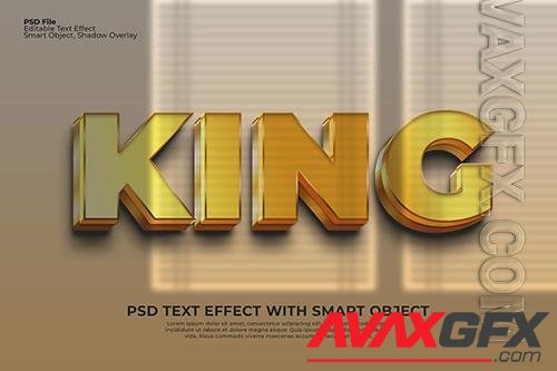 Editable king text 3d effect photoshop