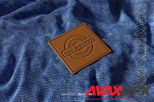 Leather brand logo on fabric mockup 3P8PQAZ