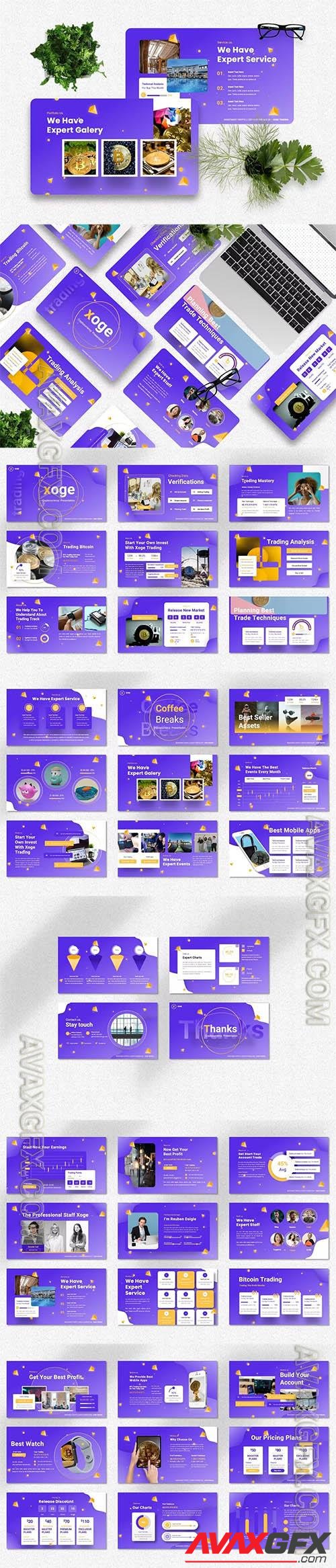 Xoge - Cryptocurrency Powerpoint, Keynote and Google Slides Presentation Templates