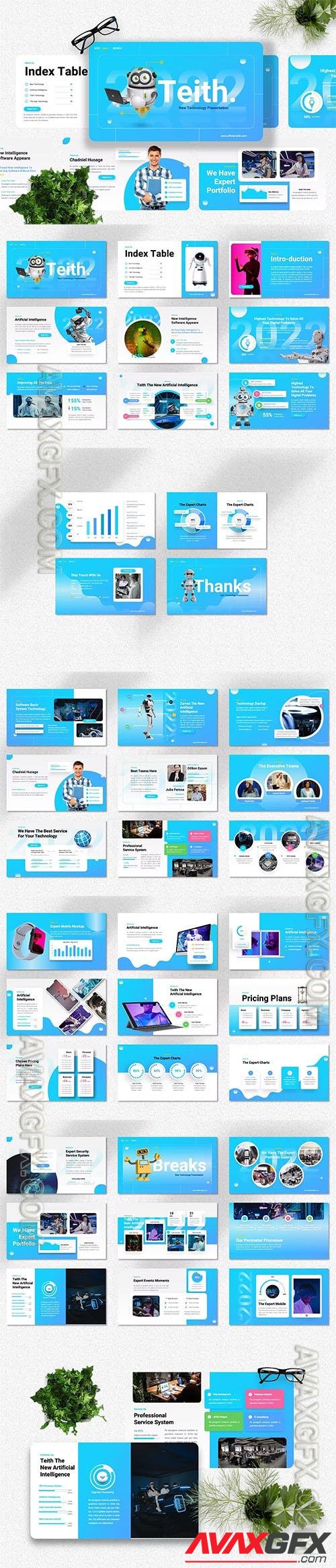 Teith - Technology Powerpoint, Keynote and Google Slides Presentation Templates