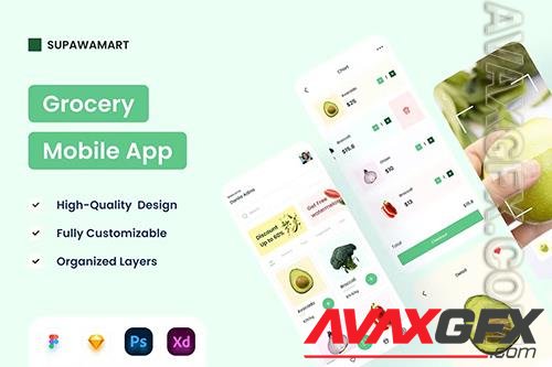 Grocery Mobile App - UI Design F4F9XNV