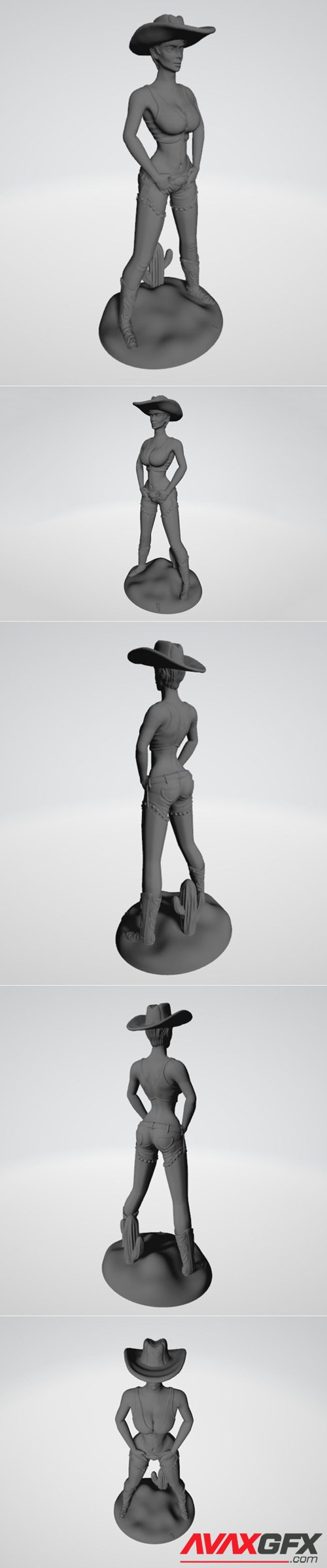 Cowgirl – 3D Printable STL