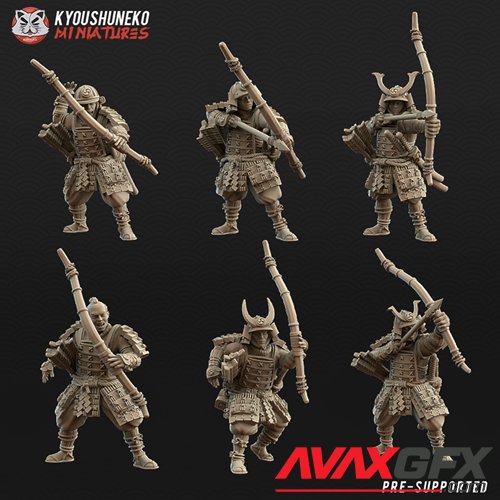 Japanese Samurai Bowmen – 3D Printable STL