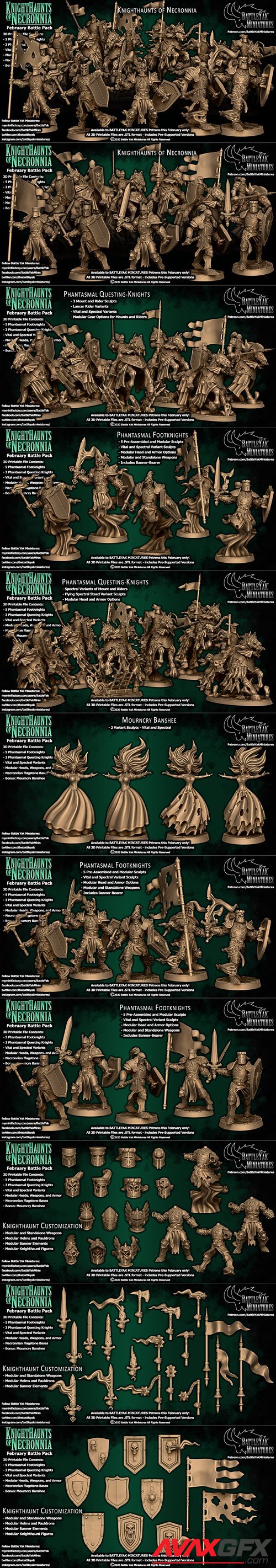 Knighthaunts of Necronnia - Battle Yak Miniatures – 3D Printable STL