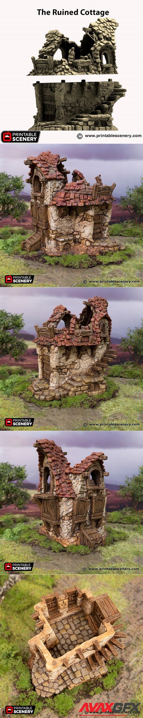 The Ruined Cottage – 3D Printable STL