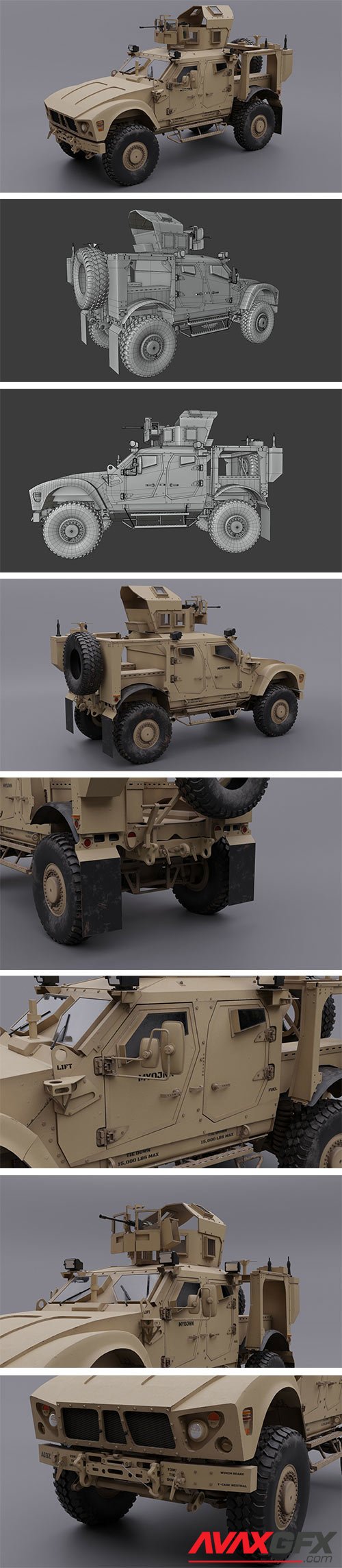 ARTSTATION – MRAP US ARMY OSHKOSH M-ATV BY LUIS VASQUEZ