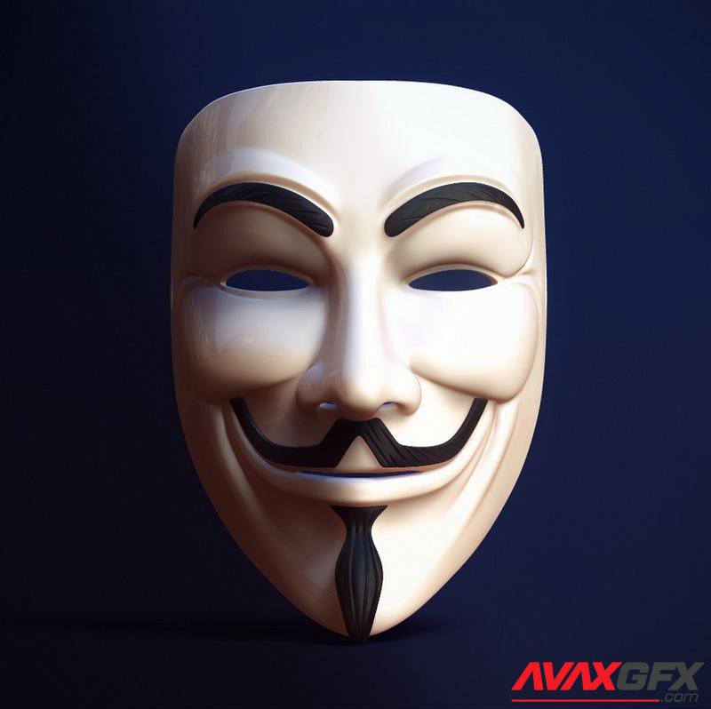 Guy Fawkes Anonymous Mask 3D Printable STL