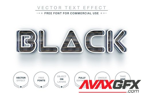 Black Black - Editable Text Effect - 6836214