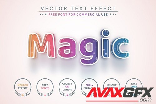 Magic Rainbow - Editable Text Effect - 6861366