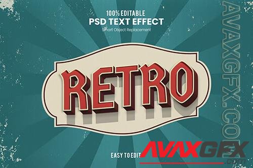 Retro - Bold Vintage 3D Text Effect V52DGWD
