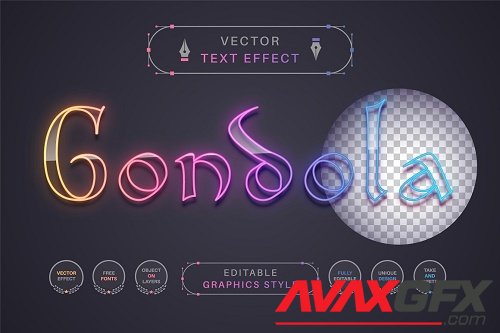 Gondola - Editable Text Effect - 6873437