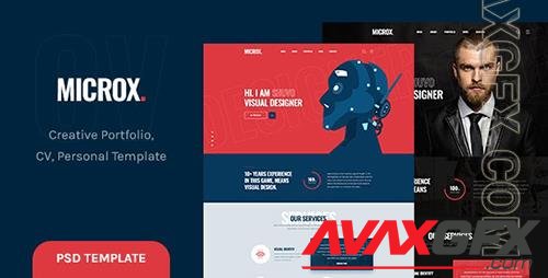 Microx - CV Resume and Personal Portfolio PSD Template 25183233