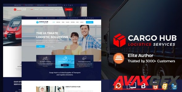 ThemeForest - Cargo HUB v1.0 - Logistics HTML Template (Update: 5 December 19) - 21091219