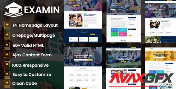 ThemeForest - Examin v1.5 - Education and LMS Template - 23026602