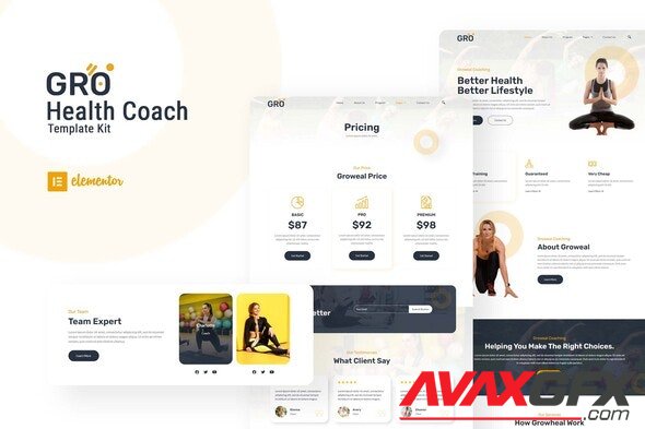 ThemeForest - Groweal v1.0.0 - Health Coaching Elementor Template Kit - 35691118