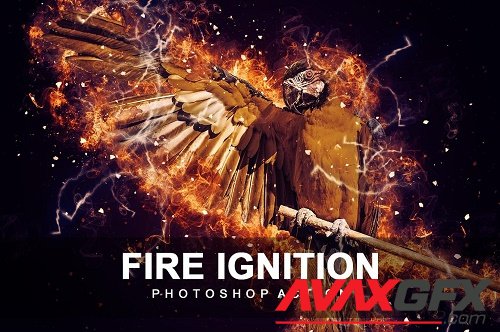 Fire Ignition Photoshop Action - 6800279