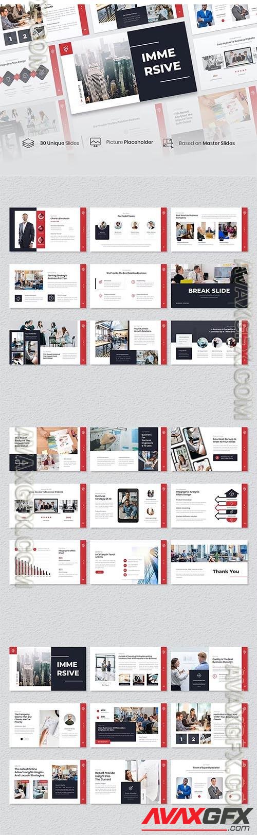 Immersive – Business Strategy PowerPoint Template 4WCF2SL