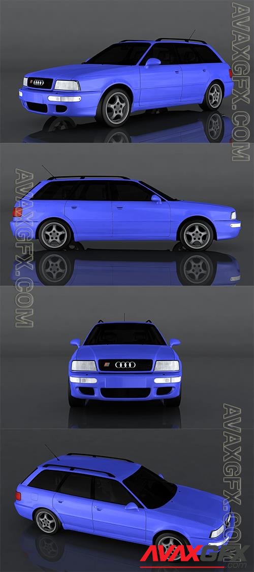 1995 Audi RS2 3D Model o92736