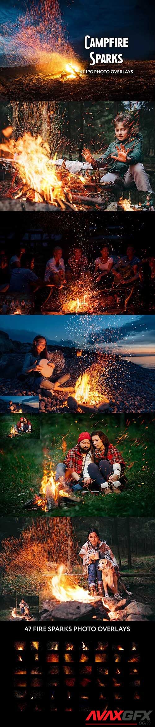 47 Campfire Spark Photo Overlays - 34818217 - 6672789