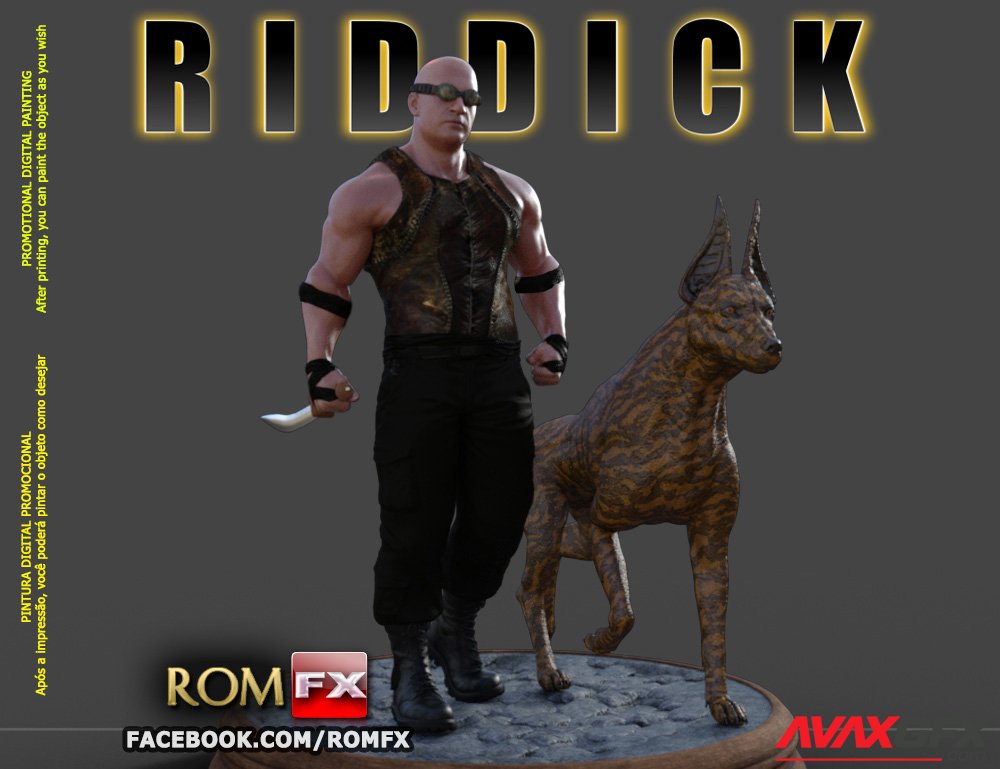 Riddick Action Figure 3D Printable STL