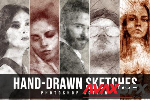 Hand Drawn Scratches Photoshop Actions