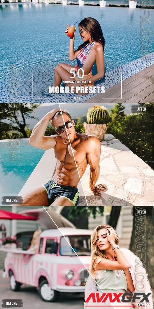 50 Vibrant Blogger Mobile Presets Pack 54NPTMR