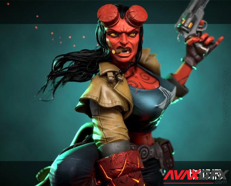 Hellgirl 3D Printable STL