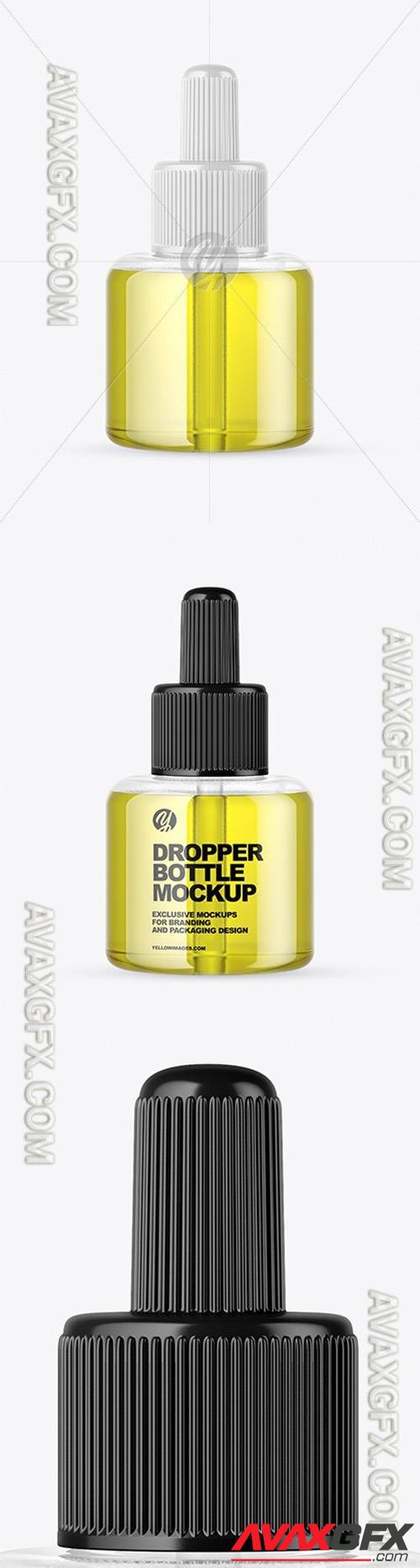 Clear Glass Dropper Bottle w/ Oil Mockup 64724 TIF
