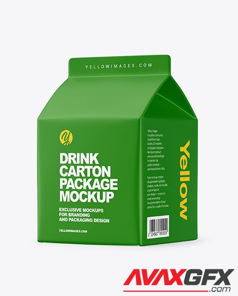 Matte Drink Carton Pack Mockup 94983