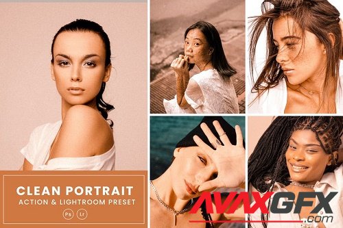 Clean Portrait Action & Lightrom Presets