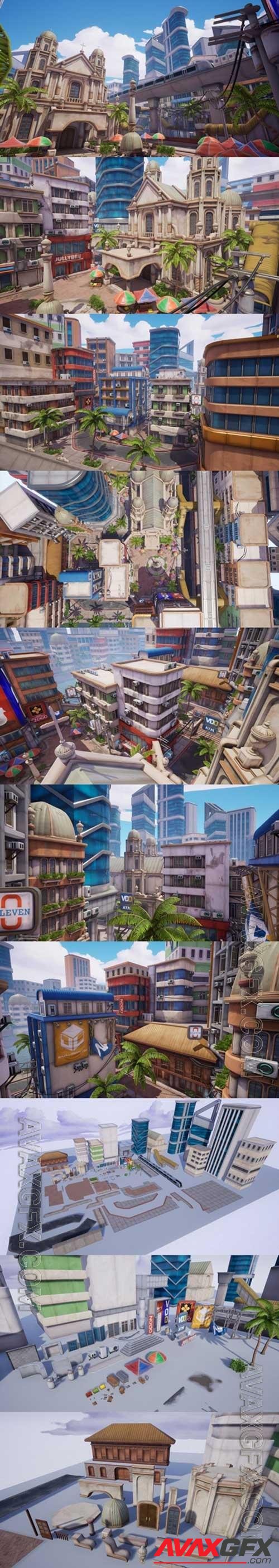 3D Models  STYLIZED CITY ENVIRONMENT: MANILA V4.24-4.27