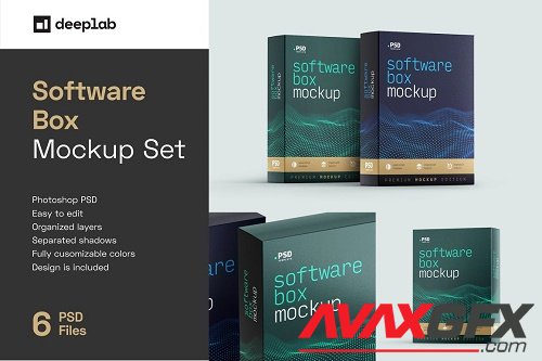 Software Box Mockup Set - 6878880