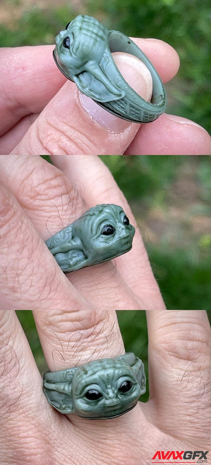 Yoda Ring 3D Printable STL