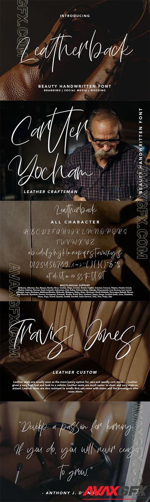 Leatherback - Beauty Handwritten Font JVCCPVK