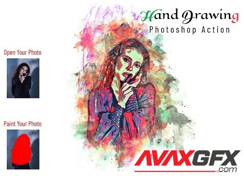 Hand Drawing Photoshop Action - 6897652