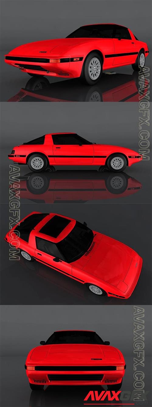 1985 Mazda RX-7 3D Model o92868