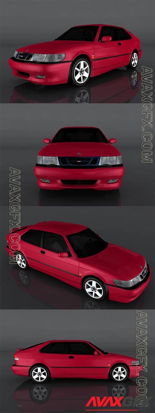 2002 Saab 9-3 Aero 3d model Model o175651