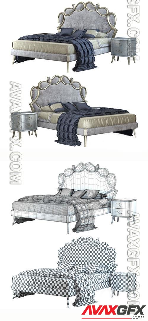 3D Models Bed CorteZari Letti Matrimoniali PAPILLON