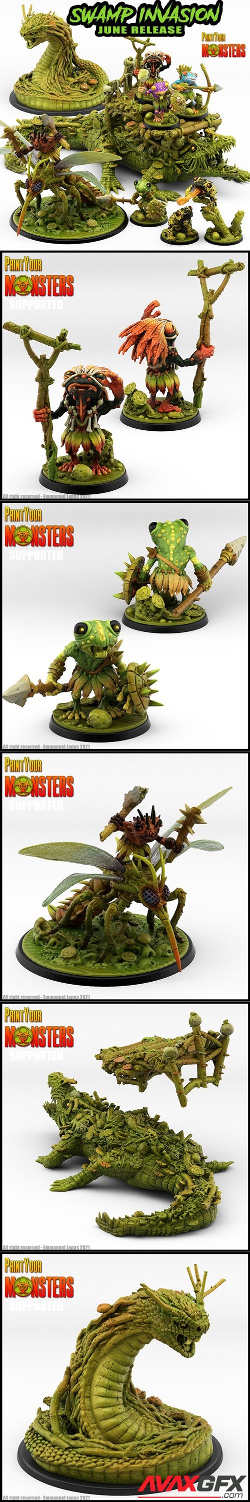 Print Your Monsters - Swamp Invasion June 2021 – 3D Printable STL